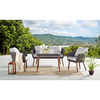 Alaterre Furniture Wicker Outdoor Conversation Set, Cocktail Table/2 Chairs/2-Seat Bench AWWB010204BB